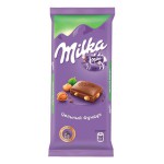 Шоколад, Milka (Милка) 90 г с цельным фундуком молочный