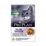 Влажный корм, Proplan (Проплан) 85 г для стерилизованных кошек кусочки с индейкой в желе пауч