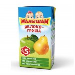Сок, Фрутоняня 125 мл Малышам яблоко груша неосветленный с 5 мес