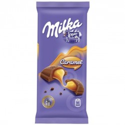 Шоколад, Milka (Милка) 90 г с карамельной начинкой молочный